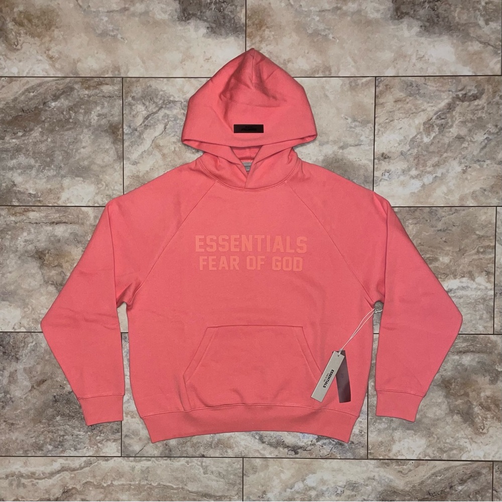 Fear of God Essentials Hoodie Coral Size XS